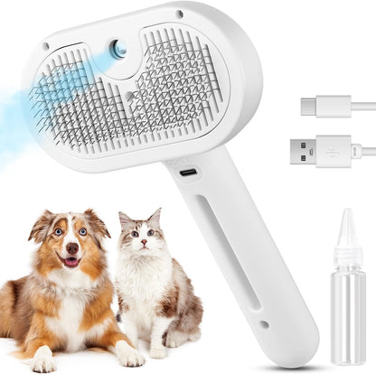 3-in-1 Steam Brush Hair Removal for your Dogs & Cats — Clean, Shiny!