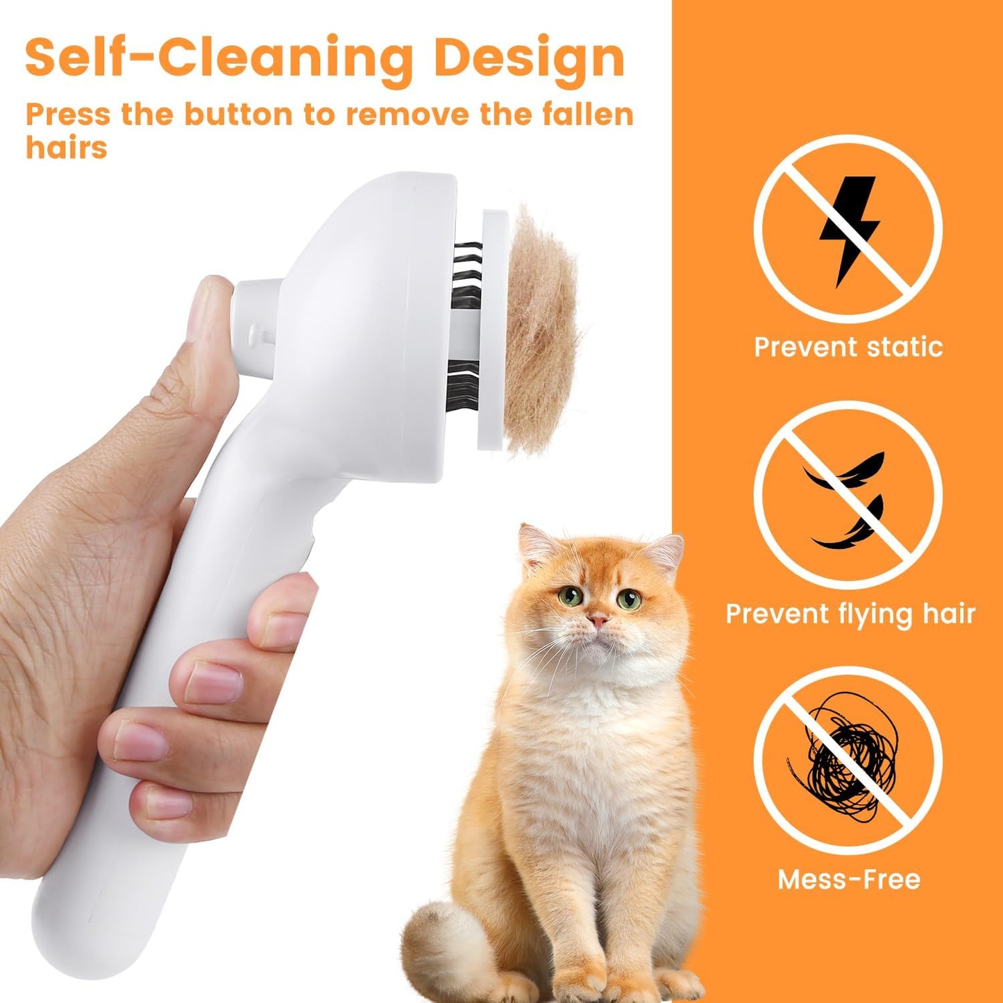 3-in-1 Steam Brush Hair Removal for your Dogs & Cats — Clean, Shiny!